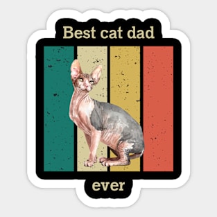 Cat t shirt - est cat dad ever Sticker